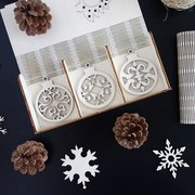 SENTOP | Ornamente din lemn de Crăciun, 1 set-18 bucăți