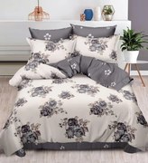 Lenjerie Din Bumbac Tip Finet 6 Piese Pentru Pat Dublu - Grey