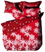 B.E.S. Petrovice Lenjerie de pat din flanelă Roșuiarna de basm, 140 x 200 cm, 70 x 90 cm