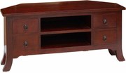 vidaXL Cabinet TV cu raft Maro 100 x 40,5 x 46 cm Lemn masiv de mahon