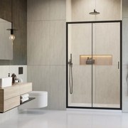 Usa de nisa culisanta Radaway Alienta DWJ 100 cm negru-transparent sticla 5 mm