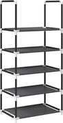 vidaXL Suport pantofi 5 niveluri, negru, 44x28x94 cm, țesătură nețesă