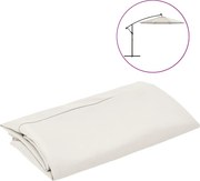 vidaXL Pânză de schimb umbrelă de soare, alb nisipiu, 350 cm