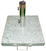 Suport umbrelă de grădină - granit / oțel inoxidabil, 50 kg
