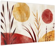 Tablou - Plante și cercuri (90x60 cm)