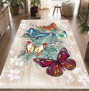 Covor camera antiderapant, 200x300 cm, model fluturi