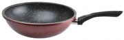 Tigaie wok Rosberg R51320G26H, 26 cm, Finisaj marmura, Inductie, Bordeaux melange
