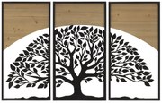Mauro Ferretti Arc Panouri Perete Fier Si Lemn Set 3Bucati cm 105X2X70 (35X2X70) | Aosom Romania