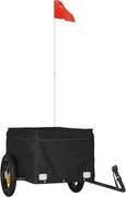 vidaXL Remorcă pentru biciclete, negru, 30 kg, fier