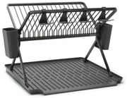 Uscator de vase pliabil Brabantia SinkSide 1004151, Suport pentru ustensile, Rezistent la coroziune, Gri inchis