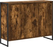 vidaXL Dulap lateral Stejar fumuriu 96,5 x 30 x 75 cm Lemn compozit