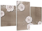 Tablou - Draperie cu flori (90x60 cm)