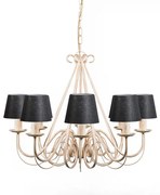 Candelabru crem cu capac de prindere 12 cm negru - Giuseppe