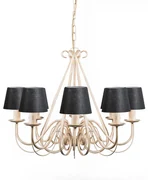 Candelabru crem cu capac de prindere 12 cm negru - Giuseppe
