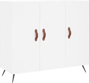 vidaXL Dulap, alb, 90x34x80 cm, lemn compozit
