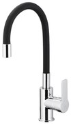 Baterie de chiuvetă cu pipă flexibilă KFA Armatura 6553-915-00 RUMBA 40,5 cm alamă/negru
