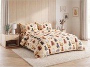 Lenjerie cocolino COLORED CATS crem Dimensiunile lenjeriei: 70 x 90 cm | 140 x 220 cm