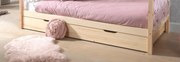 Sertar Pat, Natural, 90 x 190 cm (Pin Masiv) – DALLAS – Vipack
