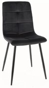 Scaun Ivo velvet negru Blu19