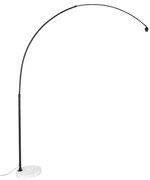 Lampă cu arc modernă neagră cu alb reglabilă fără abajur - XXL