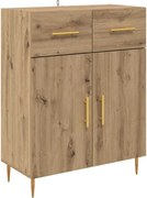 vidaXL Bufet Stejar Artizanal 69,5 x 34 x 90 cm Lemn compozit