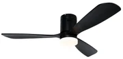 Ventilator inteligent de tavan negru 132cm incl. LED Dimmable cu telecomandă - Sofia
