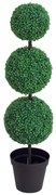 Outsunny Buștean Artificial topiari Artificială în Formă de Bile dim. Ø 30 x 112H cm Verde | Aosom Romania