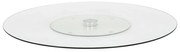 Platou servire rotativ transparent, 60 cm, sticla securizata