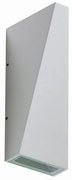 Aplica LED de perete exterior cu iluminat ambiental IP54 ZITA XL alba