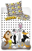 Lenjerie de pat din bumbac pentru copii LooneyTunes Friends , 140 x 200 cm, 70 x 90 cm