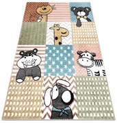 Covor FUN Pets pentru copii, animale, colorat multi