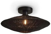 Plafoniera eco din iuta Iguazu S disc 40cm, negru