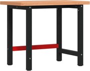 vidaXL Banc de lucru 100x60x83 cm lemn masiv fag, dreptunghiular