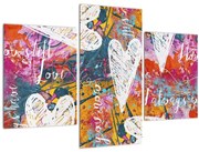 Tablou - Inima pe un fundal abstract (90x60 cm)