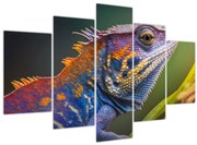 Tablou - Iguana colorată (150x105 cm)