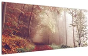 Tablou - Plimbarea de toamnă prin pădure (120x50 cm)