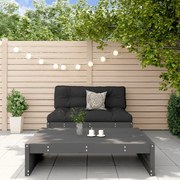 vidaXL Set mobilier relaxare grădină, 2 piese, gri, lemn masiv de pin