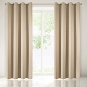 Draperie simplă de culoare bej deschis Lungime: 250 cm