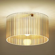 HOMCOM Plafonier LED 40W cu bază E27 modern pentru sufragerie, hol, sufragerie, bucătărie, transparent | Aosom Romania