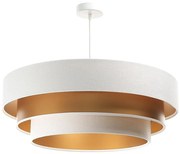 Lustr TRINITI 1xE27/60W/230V alb/auriu pe cablu