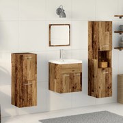 vidaXL Set de Mobilă pentru Baie 4 pcs Lemn Vechi 30 x 30 x 130 cm