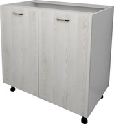 Corp Baza Lecce, 2 Usi, Pin Alb/Alb, 80 x 50 x 80 cm