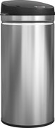 Coș de gunoi HOMCOM de 42L cu Senzor de Mișcare și Deschidere Automată, din Oțel Inoxidabil și ABS, 30.5x30.5x68 cm, Negru și Argintiu | Aosom Romania