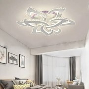 Lustra LED Cu Telecomanda, Cristal, 6-3 , Cromat, 300 W, RGB