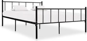 vidaXL Cadru de pat, negru, 180 x 200 cm, metal