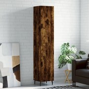 vidaXL Dulap înalt, stejar fumuriu, 34,5x34x180 cm, lemn prelucrat