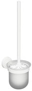 Sapho – Perie WC de perete X-ROUND, sticlă mată, albă