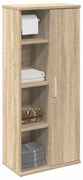 vidaXL Dulap de baie cu suport role, stejar sonoma, 39x22x90 cm