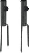 vidaXL Suporturi de umbrelă cu țăruși, 2 buc. 9x35 cm oțel galvanizat