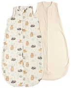 Set 2 saci de dormit de vara pentru copii din muselina dubla 3-18 Kidizi Cuddly Buddies, 0.3 tog